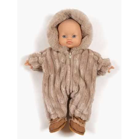 Tenue Babies | Combi pilote velours Minky galet