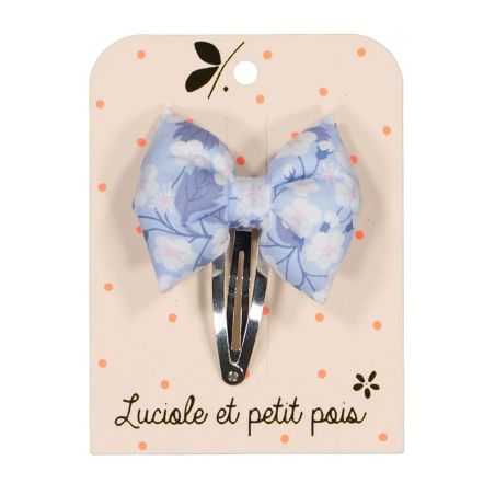 Barrette nœud papillon | Liberty mitsi jacinthe bleu
