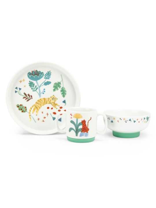 Coffret vaisselle porcelaine 3 pièces | Forêt Mawa