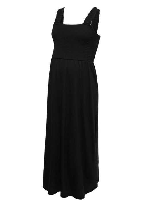 Robe midi de grossesse | Ivy noire