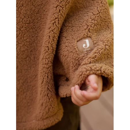 Poncho bébé cosy curlé | Dark hazel