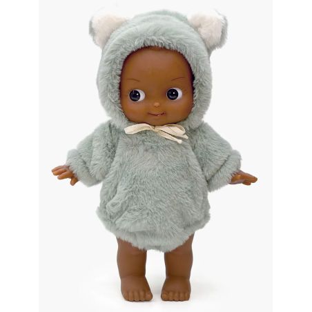 Poupée mini Panchas | Arsène Fantasia ourson vert de gris