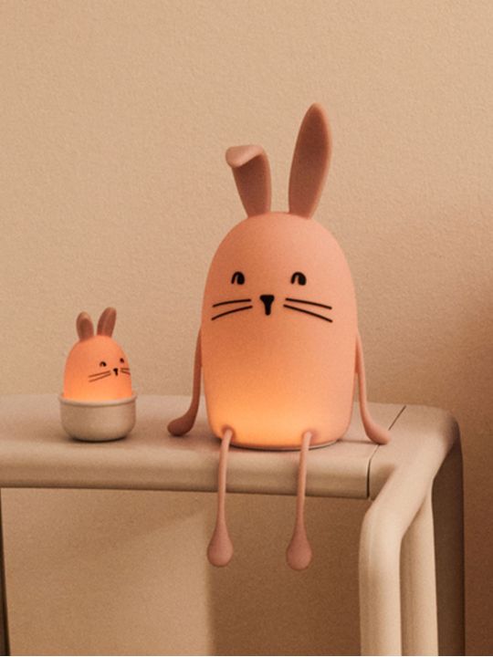 Veilleuse lapin silicone | Evex rose