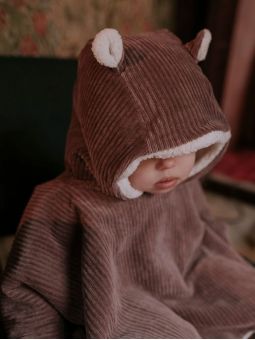 Poncho bébé velours | Parme