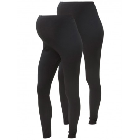 Leggings grossesse longs noirs - Pack de 2