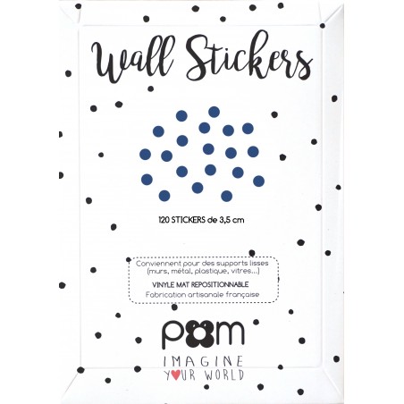 Stickers pois bleu