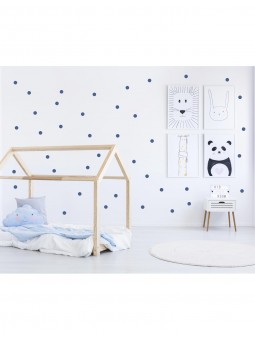Stickers pois bleu