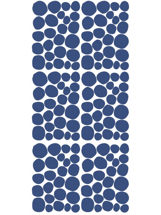 Stickers pois destructurés bleu gris