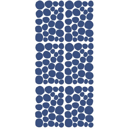 Stickers pois destructurés bleu gris