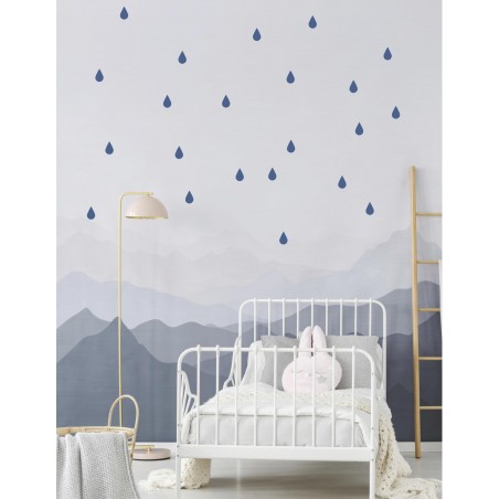 Stickers gouttes bleues