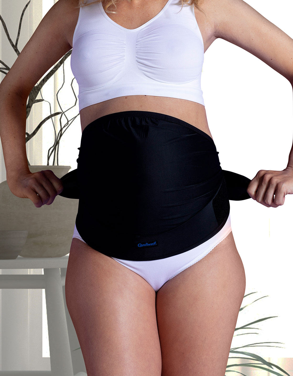 Ceinture de grossesse noire et maintien ventral Carriwell Inelle